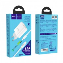 Сетевое зарядное устройство Hoco C80A Rapido PD18W+QC3.0 charger set Type-C to Lightning Сетевое зарядное устройство Hoco C80A Rapido PD18W+QC3.0 charger set Type-C to Lightning