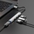USB-hub хаб адаптер переходник 4-в-1 HOCO HB26 Серый