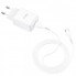 Сетевое зарядное устройство Hoco N2 Vigour с 1USB/2.1A с гибким кабелем Type-C Белый
