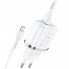 Сетевое зарядное устройство Hoco N4 Aspiring 2USB 2.4A micro-USB Белый
