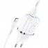 Сетевое зарядное устройство Hoco N4 Aspiring 2USB 2.4A Type-C Белый