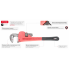 Ключ трубный 300мм тип "Stillson" INTERTOOL HT-0182