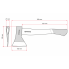 Топор 600 г, ручка пекан, 48-57 HRC INTERTOOL HT-0256