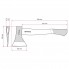 Топор 600 г, ручка пекан INTERTOOL HT-0256