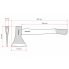 Топор 1000 г, ручка пекан, 48-57 HRC INTERTOOL HT-0258