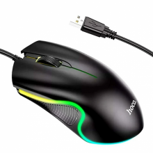Игровая компьютерная мышь проводная HOCO GM19 Enjoy RGB подсветка Чёрная Игровая компьютерная мышь проводная HOCO GM19 Enjoy RGB подсветка Чёрная