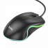 Игровая компьютерная мышь проводная HOCO GM19 Enjoy RGB подсветка Чёрная