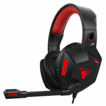 Игровые наушники с микрофоном Jedel GH-233 с усиленным кабелем Чёрные с красным Игровые наушники с микрофоном Jedel GH-233 с усиленным кабелем Чёрные с красным
