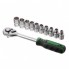Набор головок 8-19 мм, 1/2", рукоятка с храповым механизмом, 10 ед. INTERTOOL ET-6013