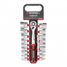 Набор головок 1/2" 8-32 мм, удлинитель, 72 зубца, 20 ед., Cr-V STORM INTERTOOL ET-8016 Набор головок 1/2" 8-32 мм, удлинитель, 72 зубца, 20 ед., Cr-V STORM INTERTOOL ET-8016