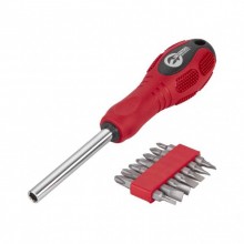 Отвертка магнитная 1/4", 10*50 мм, с комплектом насадок 15 ед. CrV INTERTOOL HT-0415 Отвертка магнитная 1/4", 10*50 мм, с комплектом насадок 15 ед. CrV INTERTOOL HT-0415