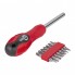 Отвертка магнитная 1/4", 10*50 мм, с комплектом насадок 15 ед. CrV INTERTOOL HT-0415