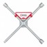Ключ баллонный крестовый, укрепленный, 1/2", 406×16 мм, 17×19×21 мм, INTERTOOL HT-1603