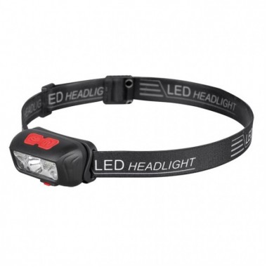 Фонарь налобный аккумуляторный XPE+2SMD+2RED SMD, 6 режимов работы, сенсор, STORM INTERTOOL LB-0310