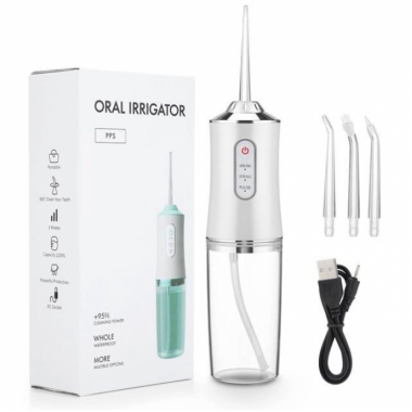 Ирригатор портативный электрический Oral Irrigator S3J2 для зубов Белый