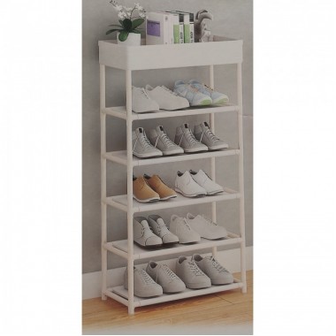 Полка стойка органайзер для обуви на 5 полок Shoe Rack YH9806-5 Белая