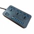 Сетевой удлинитель фильтр CP02 на 3 розетки + 6 USB 3.1A 2 метра Чёрный