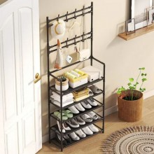 Напольная стойка-вешалка для одежды и обуви Simple Floor Clothes Rack 172х60х26 см Черная Напольная стойка-вешалка для одежды и обуви Simple Floor Clothes Rack 172х60х26 см Черная