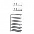 Напольная стойка-вешалка для одежды и обуви Simple Floor Clothes Rack 172х60х26 см Черная