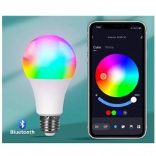 Умная светодиодная лампочка Wifi, TUYA, 9Вт, Bluetooth, RGB / Лампочка с управлением через телефон Умная светодиодная лампочка Wifi, TUYA, 9Вт, Bluetooth, RGB / Лампочка с управлением через телефон