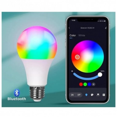 Умная светодиодная лампочка Wifi, TUYA, 9Вт, Bluetooth, RGB / Лампочка с управлением через телефон