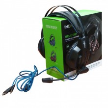 Игровые проводные наушники IMENSO IMS-E1007 RGB USB+3.5 Синие Игровые проводные наушники IMENSO IMS-E1007 RGB USB+3.5 Синие