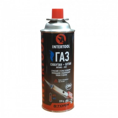 Баллон газовый 220 г 400 мл INTERTOOL STORM GS-0022