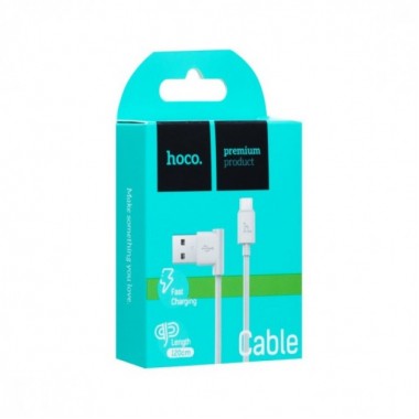 Кабель для зарядки телефона USB - micro USB HOCO UPM10 L образный Белый