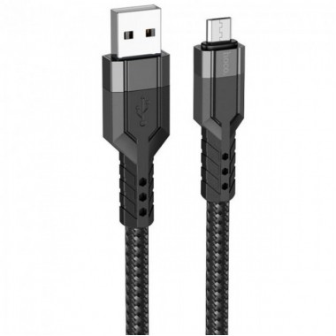 Кабель для зарядки телефонов USB - Micro USB HOCO U110 Extra Durability 2.4A Чёрный