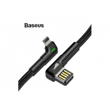 Кабель Baseus Data Lightning 2.4A 1 м CALKLF-P01 Боковой USB Чёрный Оригинал