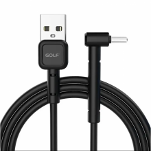 Кабель угловой GOLF GC-69 Type-C L 1м 3A Черный
