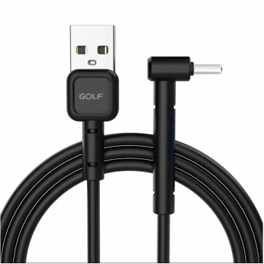 Кабель угловой GOLF GC-69 Type-C L 1м 3A Черный