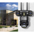 Камера наружная поворотная уличная WIFI V380 SC28-W FULL-HD 4Mp Ночная сьемка 4 объектива
