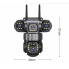 Камера наружная поворотная уличная WIFI V380 SC28-W FULL-HD 4Mp Ночная сьемка 4 объектива