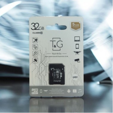 Карта памяти T&G microSDHC 32Gb UHS-1 (Class 10) + Adapter SD (SD10U1-01)