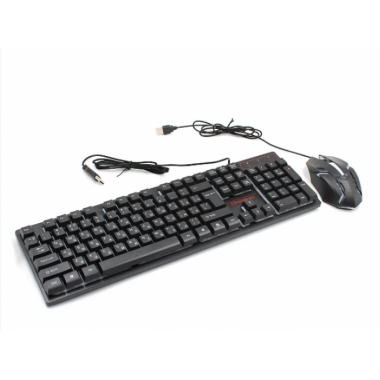Клавиатура с цветной подсветкой USB UKC KR-6300TZ для ПК с МЫШКОЙ