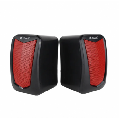 Колонки компьютерные Kisonli KS-06 Чёрные с красным