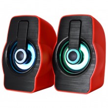 Компьютерные колонки акустика 2.0 USB FnT FT-185 Красные