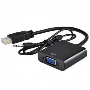 Конвертер видеосигнала HDMI to VGA + аудио Черный