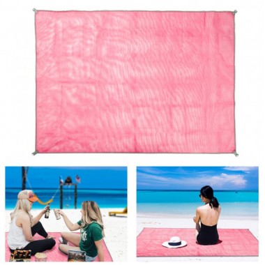Коврик-подстилка для пикника или моря анти-песок Sand Free Mat 200x200 см Розовый