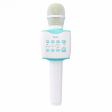 Микрофон с караоке, Bluetooth, AUX, 1200 мАч, HOCO BK5 Cantando, Голубой
