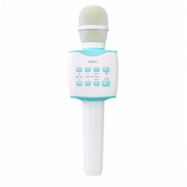 Микрофон с караоке, Bluetooth, AUX, 1200 мАч, HOCO BK5 Cantando, Голубой