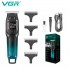Мужской аккумуляторный триммер для бороды и усов VGR V-964 с 3 сменными насадками 1-3 мм. Синий