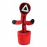 Мягкая игрушка "Игра в кальмара" Танцующий кактус поёт и повторяет слова на аккумуляторе