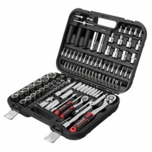 Набор инструментов 1/2" + 1/4", Cr-V, 111 ед., головки: 4-32 мм, STORM INTERTOOL ET-8111