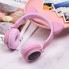 Наушники Hoco W27 Cat Ear Bluetooth с кошачьими ушками и LED подсветкой Розовый