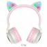 Наушники Hoco W27 Cat Ear Bluetooth с кошачьими ушками и LED подсветкой Серые