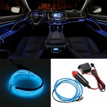 Подсветка для салона автомобиля с адаптером в прикуриватель CAR Cold Light Line 4 метра Синяя Подсветка для салона автомобиля с адаптером в прикуриватель CAR Cold Light Line 4 метра Синяя