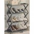 Полка стойка органайзер для обуви на 4 полки Shoe Rack Серая