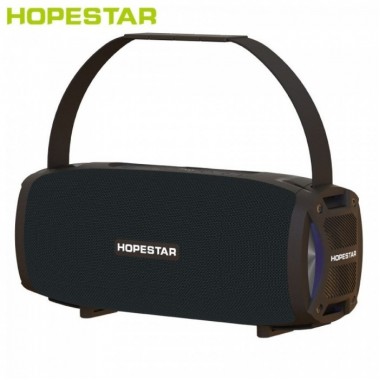 Портативная акустическая стерео колонка Hopestar H24 Pro (Bluetooth, MP3, FM, AUX, Mic, LED) Чёрный